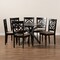 Baxton Studio Sadie Modern and Contemporary Sand Fabric and Dark Brown Finished Wood 7-Piece Dining Set 174-10535-10894-Zoro - alternate 5